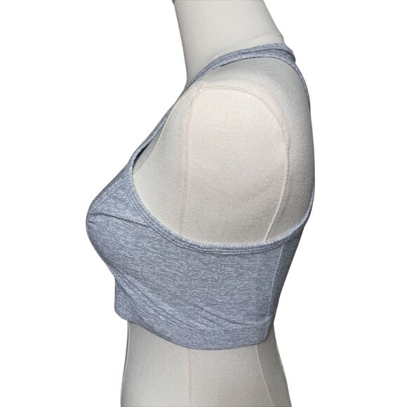 Outdoor Voices Sports Bra Athena Stretch Crop Gray SZ Medium EUC - Picture 2 of 6